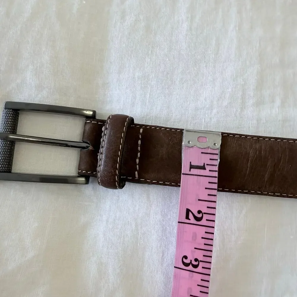 Robert Graham | Men’s 38 | Brown Leather Ripaso Belt | Distressed Contemporary
